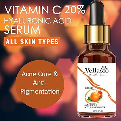 Vellasio Naturals vitamin C face serum for face Glowing Skin